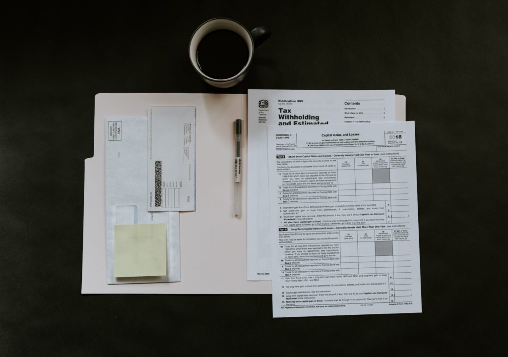tax and retirement account paperwork for employees